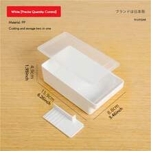 1pcs Butter Dish With Lid, Meal Prep Containers, Butter Cutter, Food Storage Box, 10g Precision Cutter For Cheese & Cream Storage, Airtight Food Storage Containers With Lids, Kitchen Accessories With Non-Slip Handles For Fridge Organization - 白色 - 查看 4