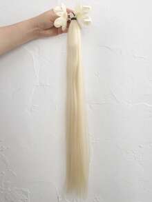 1pc 18 Inch Straight Hair Ponytail Wig With Clip, Suitable For Women - Multicolor - View 6