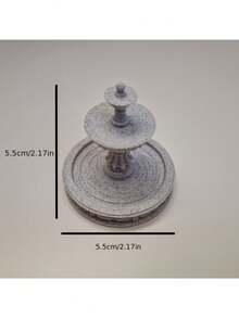 3D打印三层经典喷泉模型 - 精致的微缩景观中心摆件，适用于微缩景观、战棋地形、桌面角色扮演游戏场景、建筑模型、仙境花园和微缩模型收藏，微缩模型配件 - 彩色 - 查看 4
