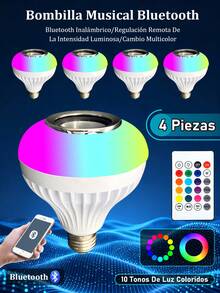 Foco inteligente Led Rgbw De Control Remoto - 4 piezas - Ver 13