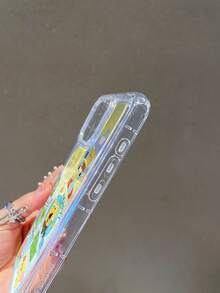 1pc Cartoon Gradient SpongeBob SquarePants & Ugly Fish Pattern Shock-Proof Breathable Phone Case Compatible With Samsung/Compatible With IPhone 17/16/15/14/13/12/11 Pro Max/12 Pro/14 Plus And Other Models - Multicolor - View 2