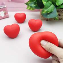 1/3pcs Heart Squeeze Toy, Stress Relief Novelty Toy, Cartoon Heart Squeeze Toy, Flour Ball Decompression Toy, Valentine's Day Supplies, Stress Relief Toy, Creative Toy. Valentine's Day, Valentine's Day Gift, Gift For Men, Gift For Women - Multicolor - View 2
