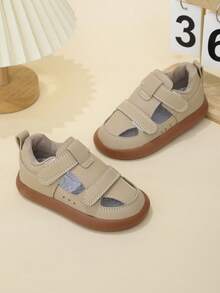 Toddler Boys/Girls Closed Toe Sandals, Infant Soft Bottom Anti-Slip Prewalker Shoes - Khaki - View 6