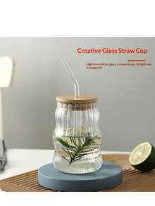 1个装 ins风透明玻璃咖啡杯 高硼硅玻璃材质 耐热防烫 日常饮用/办公通勤/送给女朋友 冰咖啡杯 冷饮果汁杯 创意波浪水杯 酒吧及家居必备 情人节/母亲节/毕业季 - 彩色 - 查看 13