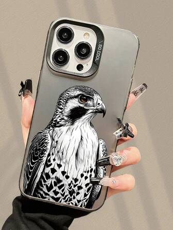 The New Series Of Creative And Fashionable IMD Laser Phone Cases ,**Black And White Falcon Pattern, Classic Hybrid Phone Cases With Shock Resistance And Anti Slip, Compatible With Iphone 17/17Air/17Pro/17ProMax, 16/16Plus/16ProMax, 15.14, 13, 12, 11 Series, Suitable For Galaxy S22, S23, S24, S25 PLUS ULTRA Series, Easter Gift, Christmas/Halloween Decoration/Birthday Gift, Couple .Girlfriend, Boyfriend, Friend Or Yourself.