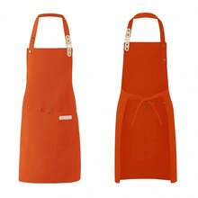 1 Piece Chef Apron Unisex Waterproof Canvas Durable For Restaurant Hotel Baking Beauty Salon Nail Art Kitchen Cooking Y55B - Gray - 查看 6