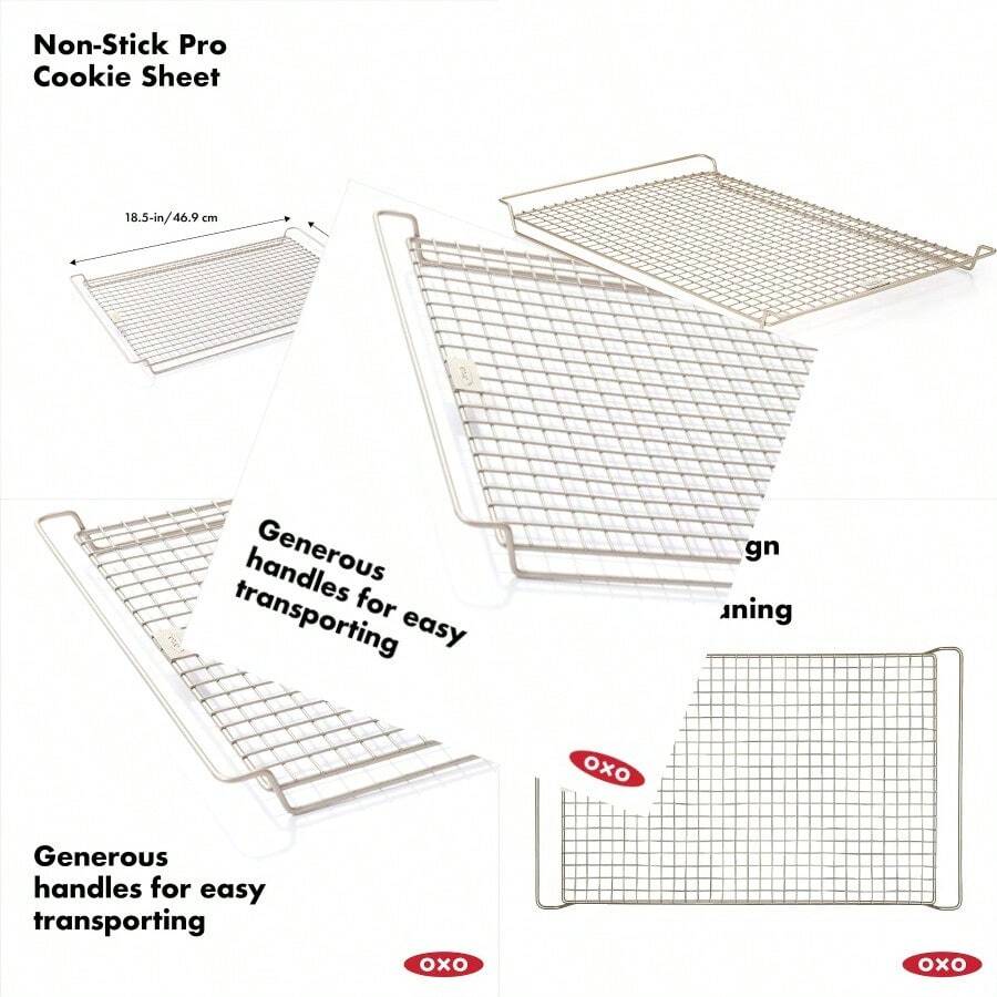 QWEO Good Grips - Estante de refrigeración antiadherente y estante para hornear metal - Estante de refrigeración - Ver 1