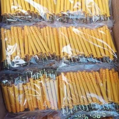 49 piezas Tacos y tornillos para ladrillo, tacos para ladrillo, anclajes de expansión de plástico resistentes M8 (8*60mm/6*60mm/10*60mm) Set, para asegurar marcos, enchufes, estantes, ganchos