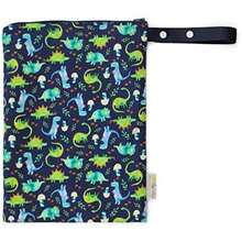 Ritzy - Bolsa húmeda sellada con asa, bolsa húmeda para viajes, trajes de baño, pañales de tela, ropa de gimnasio y artículos de cambiador, lavable y reutilizable con forro resistente agua,(Dinosaurio Medium (Pack of 1)) - Multicolor - Ver 1