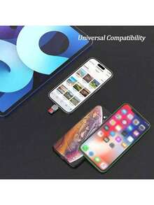 1个TF卡读卡器适配器，Micro TF卡读卡器/查看器适配器，存储卡读卡器转换器，兼容 14 Pro Max/14 Pro/14 Plus/14/13/12/11/XS/XR/8/7/6系列 - 彩色 - 查看 3