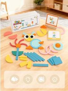 Children's Intellectual Creativity, Geometric Shape Matching Puzzle Toys, Circular Shape Matching Fun Puzzle Early Education Toys - Multicolor - View 12