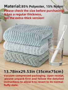 3pcs Towel Set - Face Towel Set - Size 26.56x55.12inch/70x140cm, 13.78x29.53inch/35x75cm - Soft Coral Fleece Material, Absorbent And Quick-Drying - Easy To Dry Without Shedding Or Fading - With Hanging Loop For Convenient Drying - Essential For Daily Use At Home, Bathroom, Kitchen, Bedroom, Pool, Sauna, Gym, Living Room, Hotel, Travel, Christmas Gift, Etc. Shower Towels For Beauty Salon, Hotel Sports,Home Essentials, Towel, Skin Care - Multicolor - View 15