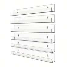 6pcs Modern Acrylic Wall Mounted Shelves - Transparent Space-Saving Bookshelf, Matte Finish Easy Installation, Suitable For Bathroom, Bedroom, Kitchen Minimalist Decor - Multicolor - View 4