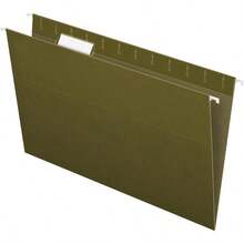 YQQ Pendaflex Essentials Hanging Folders Legal Size Standard Green 25 per Box 816221234 - StandardGreen15Tabs - Ver 1