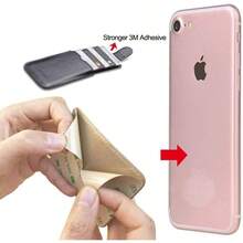 Soporte para Tarjetas de Telfono, Funda RFID, Portafolios de Cuero Sinttico, 5 Tarjetas de Efectivo para/Android/Todos los Telfonos Inteligentes Dorado - Aire - Ver 3