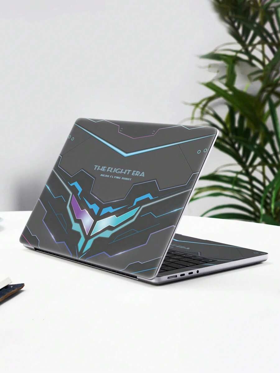 2pcs Printed Pattern DIY Scratch-Resistant Protective Stickers For 15.6-16 Inch Laptops, Compatible With HP, Apple, Asus, Compaq, - Multicolor - View 1