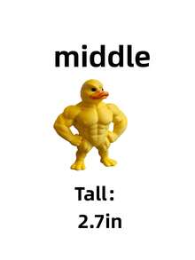 1 件创意搞笑肌肉鸭装饰物，用于书桌、书架、咖啡厅、入口通道、小空间装饰的装饰鸭子雕像，古怪的哑铃鸭子办公桌配件，有趣的圣诞节/万圣节礼物，办公桌减压 - 黃色 - 查看 10