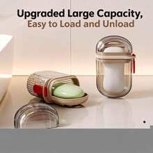 1pc Portable Sealed Leak-Proof Toiletry Case, Mini Carry Handle Wash Bag, Convenient Travel Mouthwash Cup Toiletry Box, Couples Toothbrush Cup, Toothbrush Toothpaste Box Set, Business Trip Outdoor Camping Travel Portable, Suitable For Home, School, Travel Bag Storage