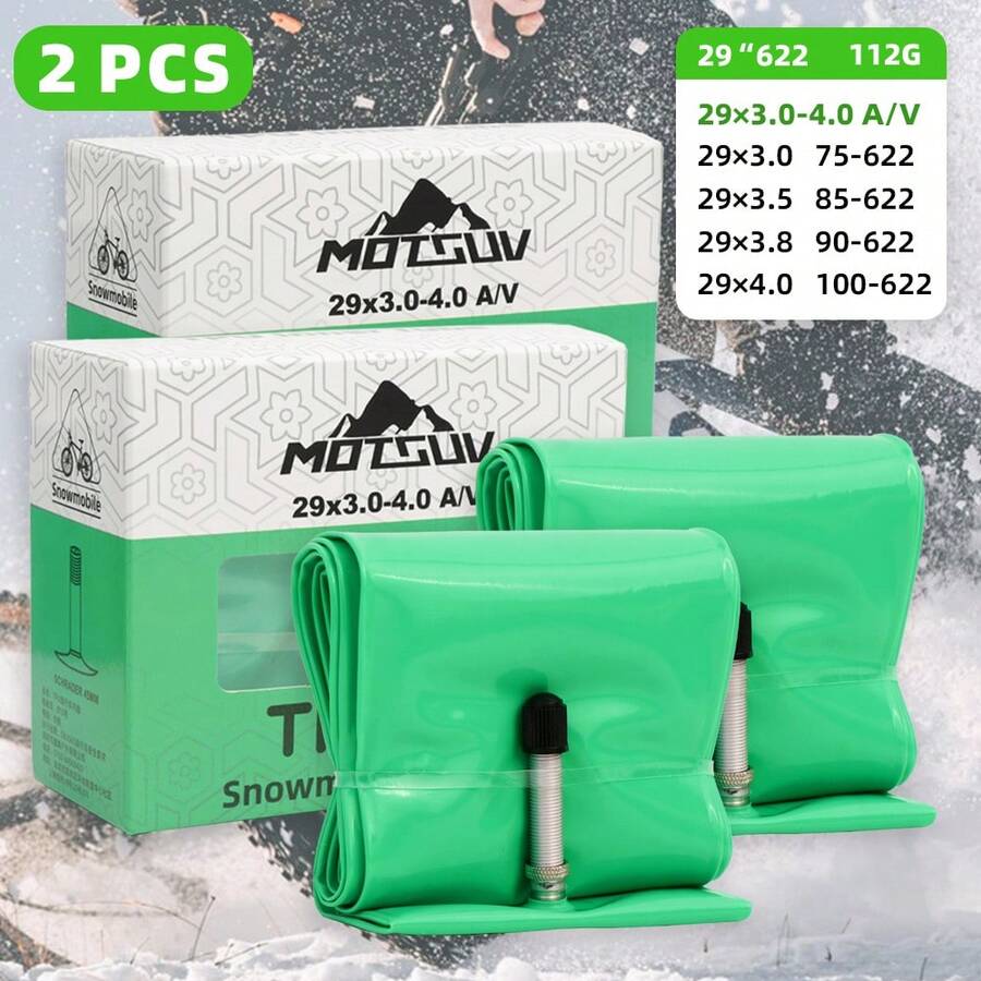 2pcs Ultra-Light Mountain Bike Tires, 26" 27" 29" 20" 24", Durable Bicycle TPU Inner Tubes, Mountain Bike Tires - Green - View 1