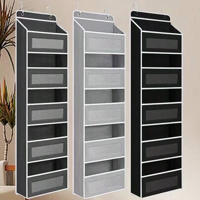 Multifunctional Over-The-Door Organizer Features 5 Large-Capacity Slots And Multiple Pockets. Suitable For Bedrooms, Kitchens, And Living Rooms, It Saves Space, Organizes Items Effectively, And Allows Easy Storage And Access-Ideal For Clutter-Free Living.