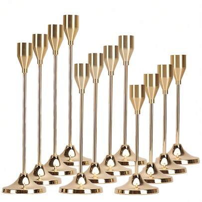 WAXJDW 12pcs/6pcs/3pcs/1pc Iron Cone Candle Holders, Decorative Candle Stand - For Wedding, Restaurant, Party, Fireplace Decor, Cylindrical Candle Holder For Wedding, Home Decor, Holiday Party, Festival Decoration