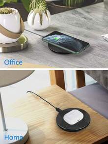 15W Wireless Fast Charger Compatible With IPhone 16/15/14/13 Pro, S25/S24/S23/S22 Ultra/S21 Note20, Pixel 8/7 Pro, Mate60, Mi 13. Lightweight And Portable, Essential For Business Travel And Office Use. - Black - View 7