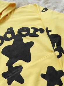 Hip-Hop Spider Web Hoodie Y2K Hooded Sweatsuit Men's Pullover Sweatshirt Pair With Athletic Wear Streetwear Fashion Sweatshirt - 黃色 - 查看 7