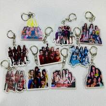 Porte-clés en acrylique de 6 cm du groupe de filles populaire Katseye. Porte-clés en acrylique commémoratif pour les fans des rappeuses Manon, Yoonchae, Jeung et Sophia Laforteza. Porte-clés en acrylique kawaii des idoles Hanni et Minji. Charmant pour sac, cadeau pour les fans de lapins. - Multicolore - Voir 3
