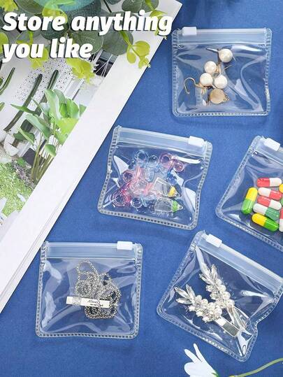 3/8/16pcs Medicine Storages Bag, Reusable Medicine Storages Bag, Zipper Medicine Bag Set, Lure Bag Jewelry Storage Bag Self-Sealing Drug Storage Device And Travel Accessories