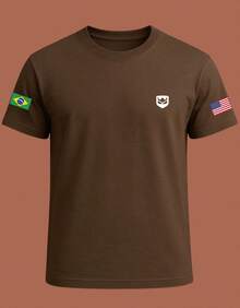 Men's Rincon Style T-Shirt, 100% Cotton, Country Style, Round Neck, Soft, Elegant, Rodeo, Farm - 鏽棕色 - 查看 2