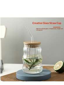 1个装 ins风透明玻璃咖啡杯 高硼硅玻璃材质 耐热防烫 日常饮用/办公通勤/送给女朋友 冰咖啡杯 冷饮果汁杯 创意波浪水杯 酒吧及家居必备 情人节/母亲节/毕业季 - 彩色 - 查看 11