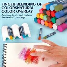 Xin Bowen Oil Pastels 12/24 Colors, Soft Oil Pastel Crayons For Drawing Blending,Layering, Shading,Art Supplies Christmas Gifts For Artists, Beginners, Students, Teachers Back To School - one-size - View 7