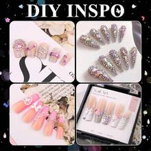 8 Boxes Nail Charms And Gems For Manicure, Flat Pearls Nail Flowers Nail Rhinestones And Charms For Nail Art, Colorful Pearl Nail Charm Nail Bows Multi Shapes Flatback Nail Design Kit Nail Accessories - Nhiều màu - Xem 10