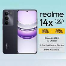 Realme 14x 5G Smartphone 6+128GB/8+256GB | Negro Carbon/Verde Peridoto | Pantalla 6.67" 120Hz | Battery 5000mAh | Camera AI 50MP | MediaTek Dimensity 6300 | IP64 + ArmorShell Protection - 黑色 - 查看 1