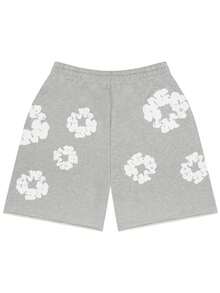 Denim Tears 'Sweatpants 'The Cotton Wreath' Pants Graphic And Drawstring For Unisex Adult - SOLE SERIOUSS, Women's Casual Drawstring With Modern Men Breathable Technology, Versatile Street Style Joggers Suitable For Streetwear, Casual Daily Wear, Weekend Outings, Music Festivals, Social Gatherings And More, Making It A Great Gift For Boyfriends Or Husbands.Sweatpants Sweats Wide For Men Sweat Pants Baggy Sweatpants - Light Grey - View 2