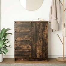 Larryhot Credenza con Cassetti Rovere Fumo 71x35x84 cm in Truciolato,Robusto e durevole, facile da montare, la scelta ideale per l'arredamento della casa - Castano - Visualizzare 3