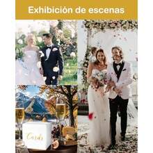 zxr Caja Para Sobres De Boda Caja De Regalo Para Tarjetas Y Dinero Con 10 Tarjetas Incluidas 22x22x22 Cm Papel de alta calidad Ideal Para Bodas Baby Showers Y Eventos Especiales125 - blanco - Ver 7