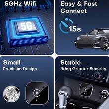 2-In-1 Wireless CarPlay And Android Auto Adapter, Plug And Play CarPlay Dongle Converter, Rapid Auto Connection, No Delay, Compact Design, Compatible With IOS And Android Devices, With USB/USB-C Port, Supports Wireless Android Auto, Upgrade Car Audio, Modern Automotive Accessory, Provides High-Quality Audio, Battery-Free - Black - View 7