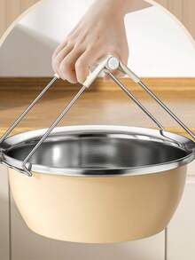 Stainless Steel Heat Resistant Clip Set, Heatproof Non-Slip Bowl & Dish Clip, Sturdy Grip For Utensils And Baking Trays, Suitable For Steamer/Microwave/Oven, Essential Kitchen Tool - Multicolor - View 3