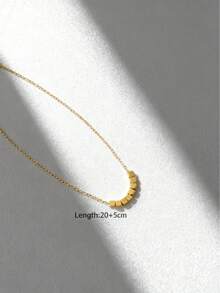 1pc Elegant Stainless Steel Beads Anklet, Minimalist And Basic Beach/Everyday Accessory