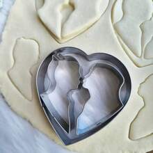 Stainless Steel Cookie Cutter, Heart Shaped Baking Tool For Valentine's Day, Wedding, Birthday Surprise Party, Fruit Slicer