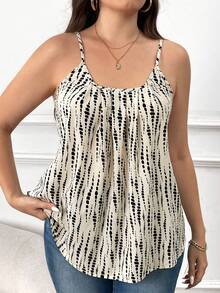 Fashionable Elegant Sleeveless Printed Tank Top