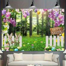 1 pieza Fondo de fotografía de Pascua, adecuado para decoración de primavera, tamaño: 230 X 180 cm o 90.55 X 70.86 pulgadas - Multicolor - Ver 2