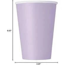 Unique Party 31857 Vasos de papel, Color ,(Lavanda 10 unidades) - Multicolor - Ver 6