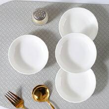 6pcs 4-Inch Pure White Ceramic Dipping Sauce Dishes, & Healthy, Easy To Clean, Suitable For Family Gatherings