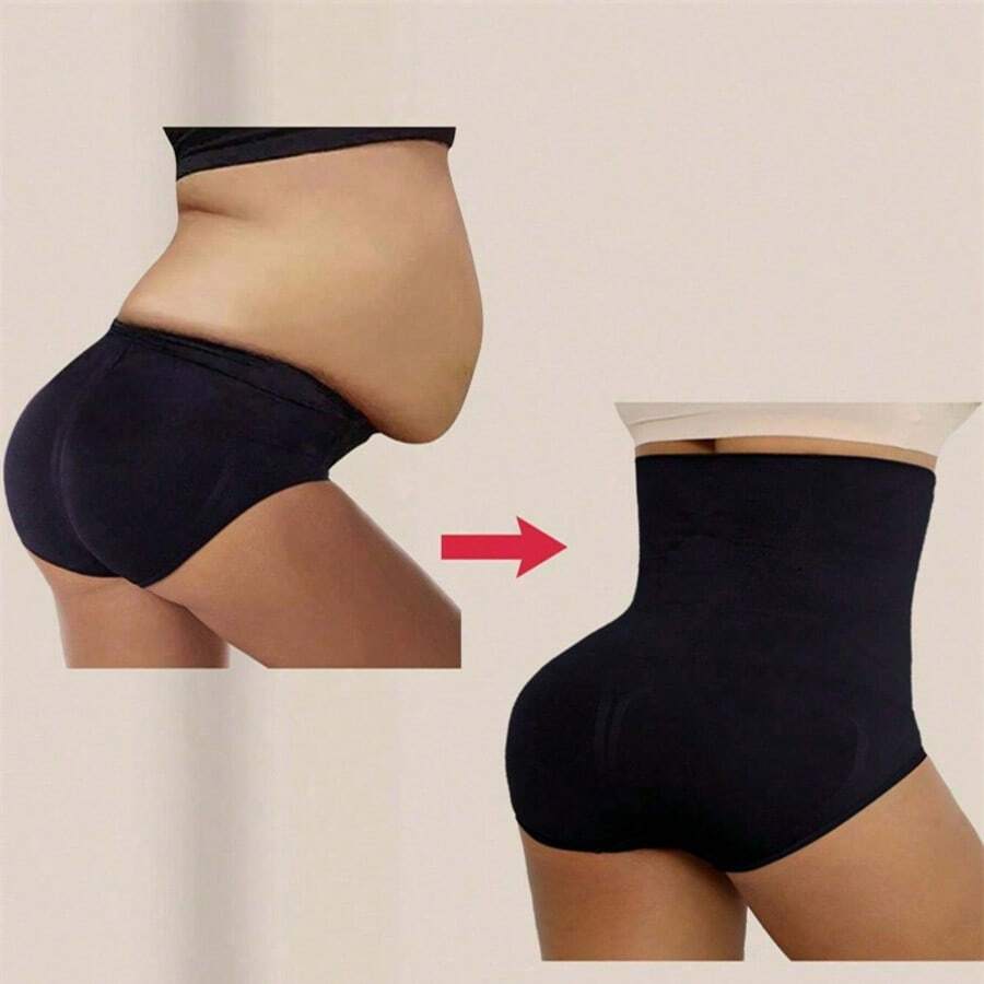 1 Pc Seamless High Waist Shaping Panties Slimming Tummy Control Waist Trainer Body Shaper Shapewear For Women Underwear Women's Underwear Sheath Flat Belly Woman Lingerie Briefs Butt Lifter - màu đen - Xem 1