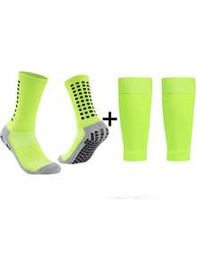 2件套青少年足球运动服，包括1双中筒防滑运动腿套和1双长腿套，采用涤纶针织面料，适合12岁及以上男孩女孩户外运动。 - 彩色 - 查看 15