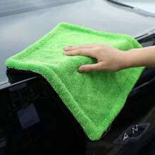 1 Piece Extra Thick Microfiber Car Wash Towel, Available In Small/Medium/Large Sizes (30*30/40*40/40*60/50*80/60*90/60*120cm), 1200 GSM Super Absorbent And Quick Drying, Scratch-Resistant, Suitable For Car Paint And Glass Surfaces, Machine Washable And Reusable, Durable - Multicolor - View 10