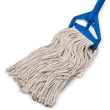 Sparta FLO-Pac - Cabezal de fregona de algodón, Punta Corta, Banda Estrecha con Banda Blanca para Limpieza organizada, 32 Pulgadas, Bronceado, (Paquete de 12)(Natural 32 Inches (Pack of 1)) - Multicolor - Ver 4