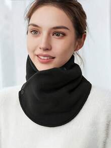 1pc Solid Color Women Winter Neckwarmer, Thick Fleece Neck Warmer Scarf, Windproof & Thermal, Suitable For Autumn Winter, Great Gift For Friends And Family - Multicolor - View 7